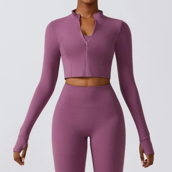 Activewear | Womens  Dusty Pink Basic Seamless Jacket Activewear Activewear