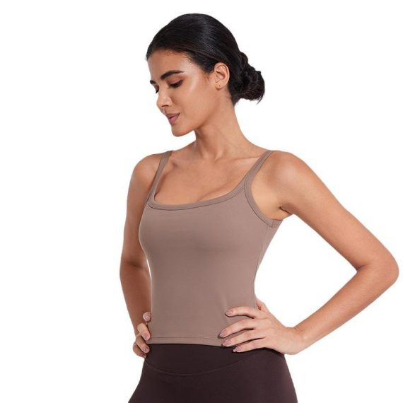 Activewear | Womens  Espresso Sculpt Strappy Gym Vest Activewear Activewear