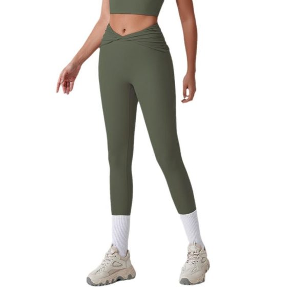 Activewear | Womens  Olive Sculpt Twist Front Gym Leggings Activewear Activewear