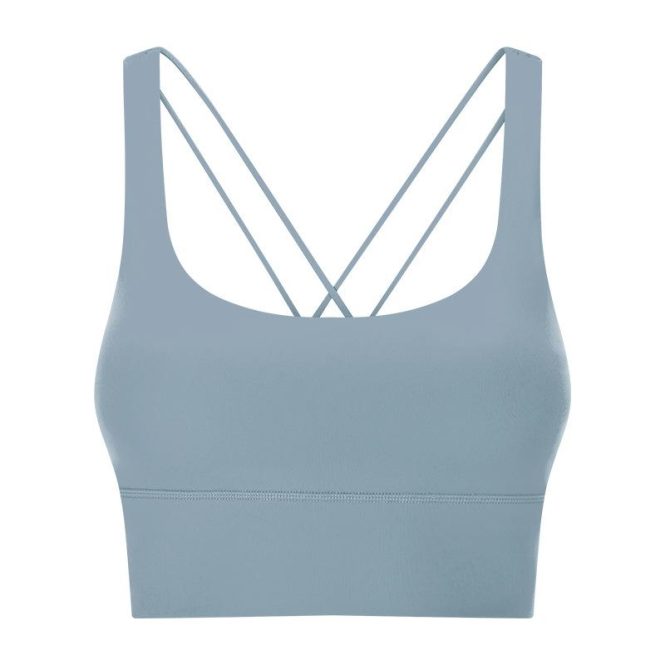 Activewear | Womens  Sea Green Active Rib Strappy Back Sports Bra Activewear Activewear