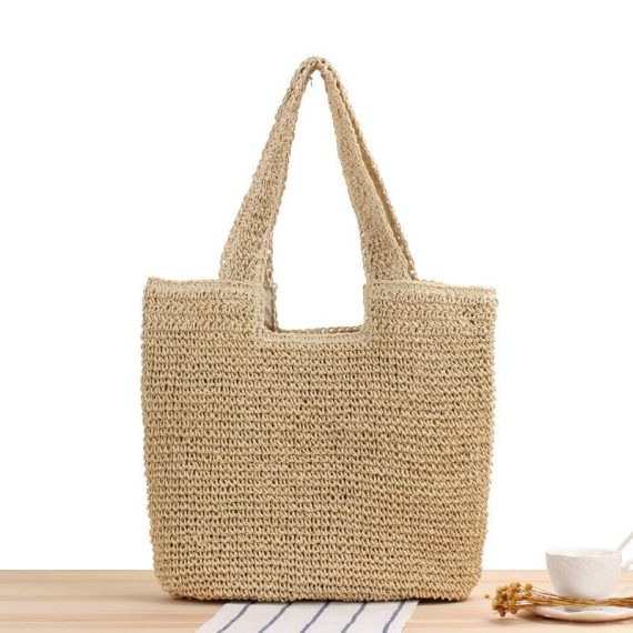 Bags | Womens  Black Raffia Large Beach Tote Bag Accessories Bags