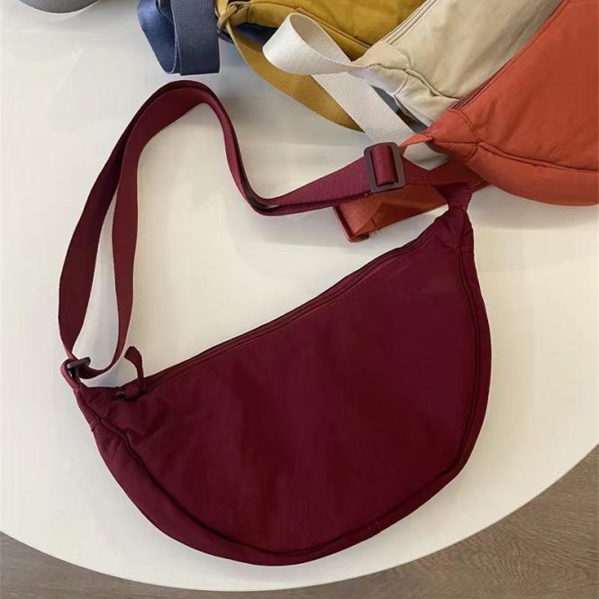 Bags | Womens  Chocolate Nylon Simple Curved Shoulder Bag Accessories Bags