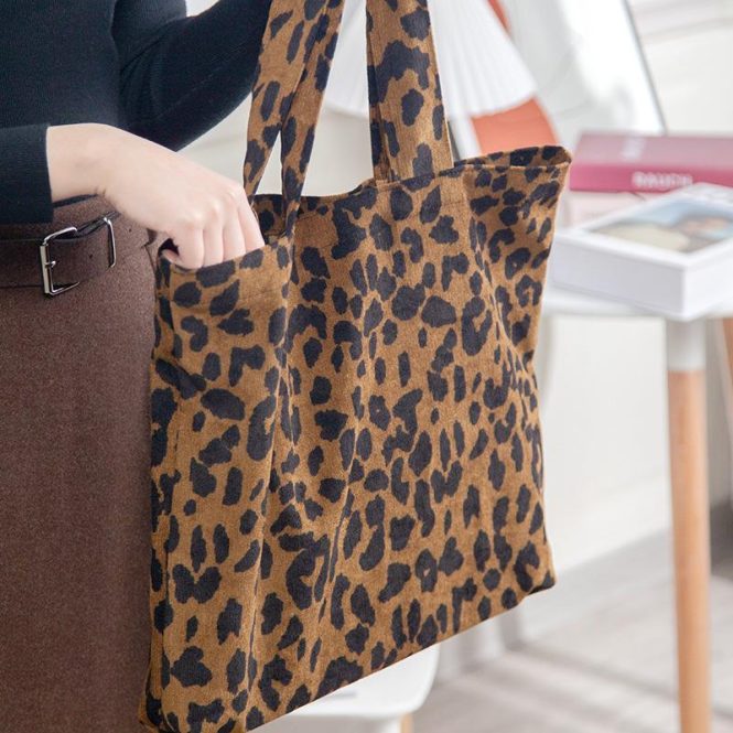 Bags | Womens  Leopard Print Canvas Cross Body Tote Accessories Bags