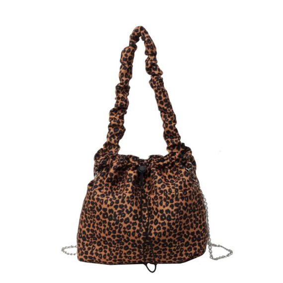 Bags | Womens  Leopard Satin Scrunched Handle Shoulder Bag Accessories Bags