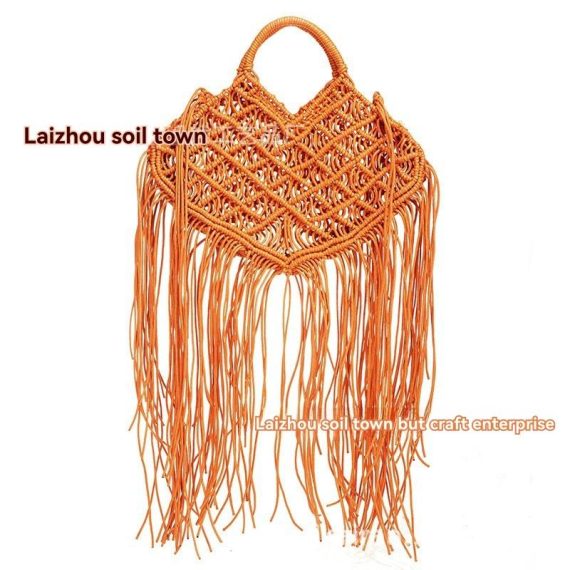 Bags | Womens  Orange Macrame Tassel Beach Bag Accessories Bags