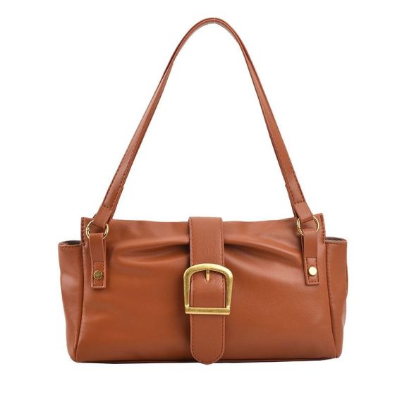 Bags | Womens  Tan Pu Baguette Buckle Shoulder Bag Accessories Bags