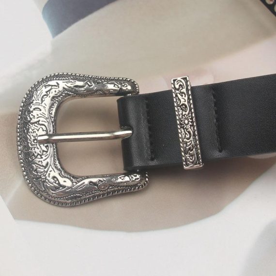 Belts | Womens  Black Western Buckle Wide Belt Accessories Belts