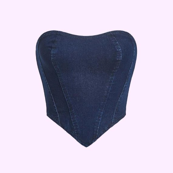 Co-Ords | Womens  Indigo Tie Front Denim Waistcoat Clothing Co-Ords