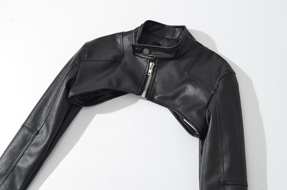 Coats & Jackets | Womens  Black Faux Leather Cropped Biker Jacket Clothing Black