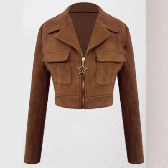 Coats & Jackets | Womens  Camel Wool Look Pocket Detail Cropped Jacket Clothing Camel