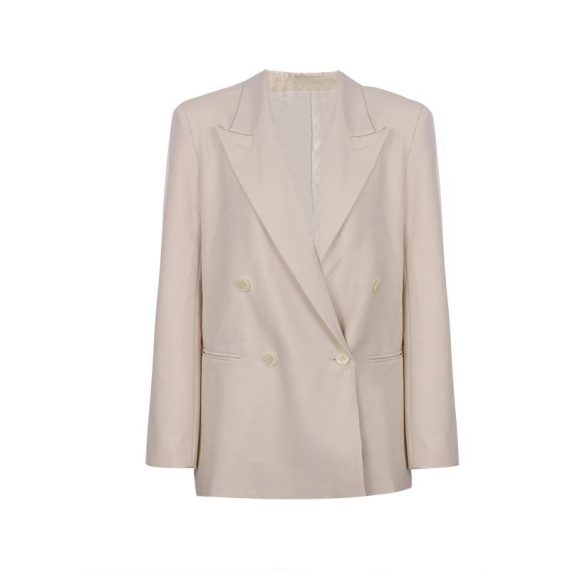 Coats & Jackets | Womens  Cream Textured Oversized Drop Shoulder Blazer Clothing Coats & Jackets