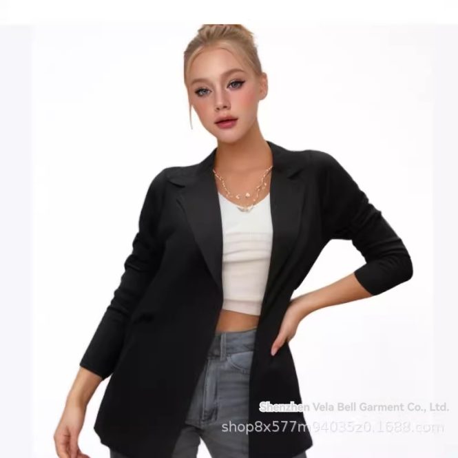 Coats & Jackets | Womens  Grey Longline Blazer Clothing Coats & Jackets