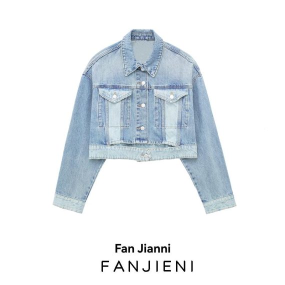 Coats & Jackets | Womens  Light Blue Wash Distressed Flower Detail Denim Jacket Clothing Coats & Jackets