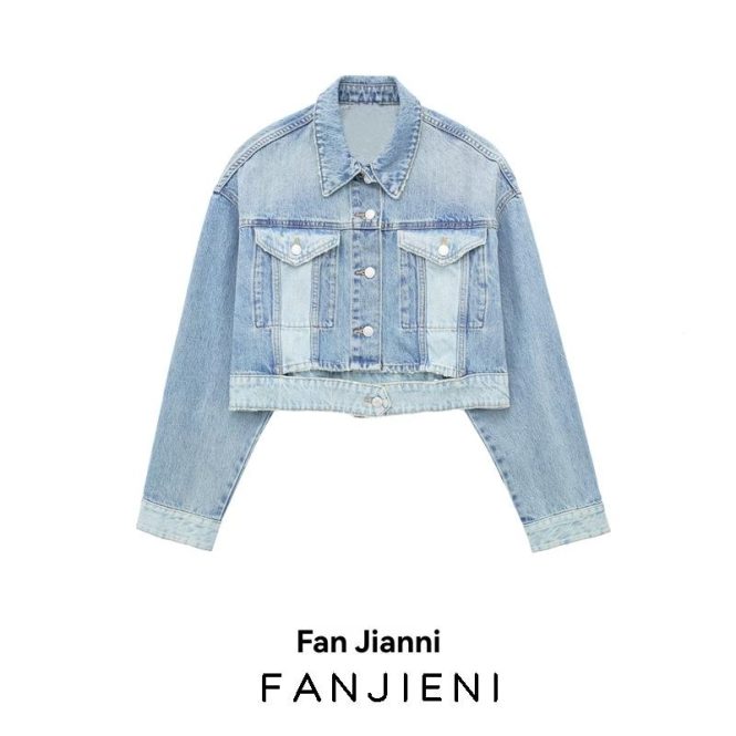 Coats & Jackets | Womens  Light Blue Wash Distressed Flower Detail Denim Jacket Clothing Coats & Jackets