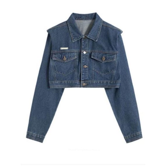 Coats & Jackets | Womens  Plus Vintage Wash Cropped Denim Jacket Clothing Coats & Jackets