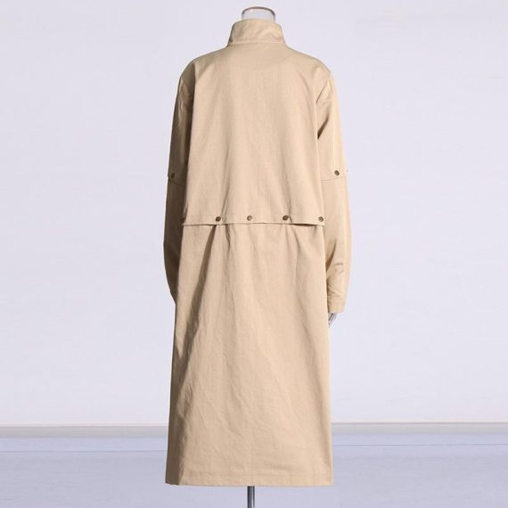 Coats & Jackets | Womens  Stone Belted Cuff Detail Trench Coat Clothing Coats & Jackets