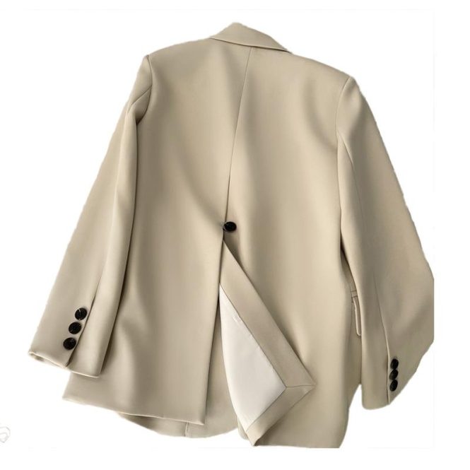 Coats & Jackets | Womens  Stone Oversized Drapey Button Detail Blazer Clothing Coats & Jackets