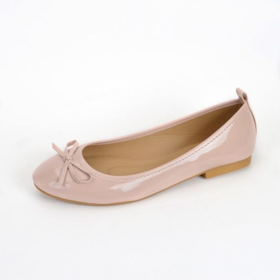 Flats | Womens  Cream Satin Round Toe Bow Detail Ballet Flats Flats Cream