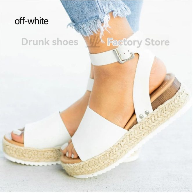 Flats | Womens  White Lace Up Espadrille Flatform Sandal Flats Flats