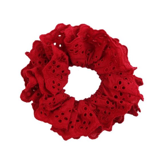 Hair Accessories | Womens  Bright Red Layered Detail Oversized Scrunchie Accessories Bright Red