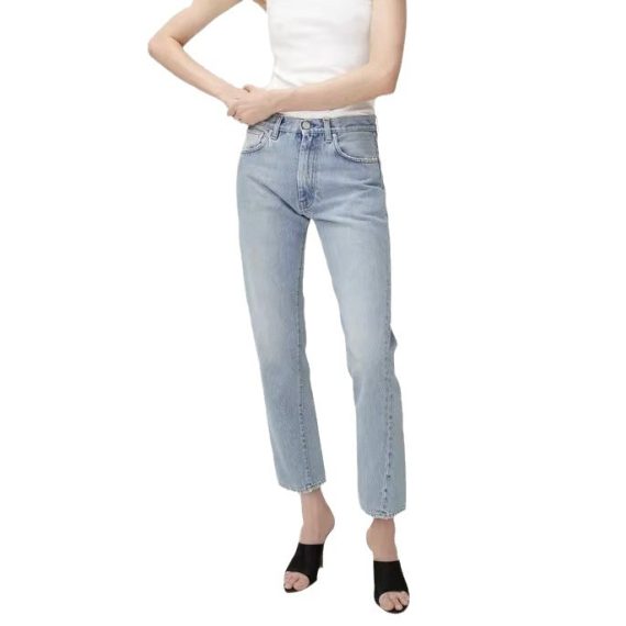 Jeans | Womens  Light Blue Wash Frayed Hem Relaxed Fit Jeans Clothing Jeans