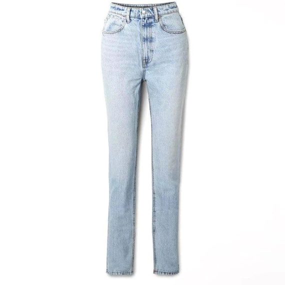 Jeans | Womens  Prettylittlething Plus Light Blue Wash High Rise Straight Leg Jeans Clothing Jeans