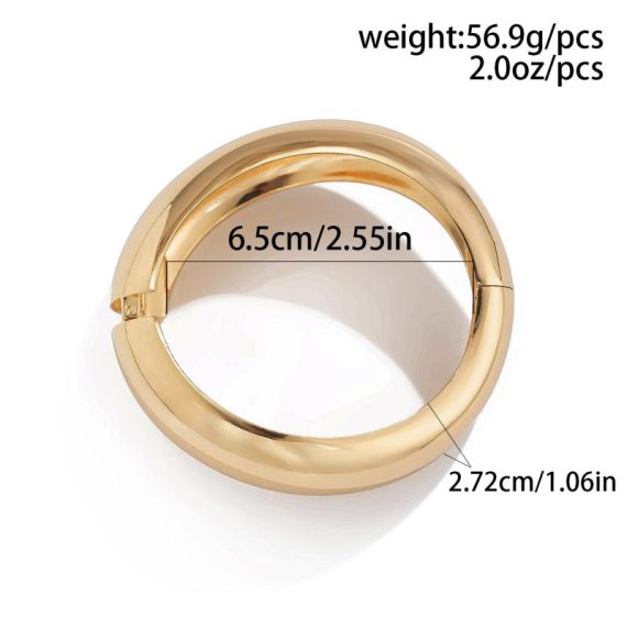 Jewellery | Womens  Gold Chunky Clasp Bangle Accessories Gold