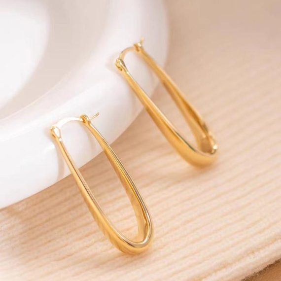 Jewellery | Womens  Gold Large Chunky Teardrop Statement Earrings Accessories Earrings