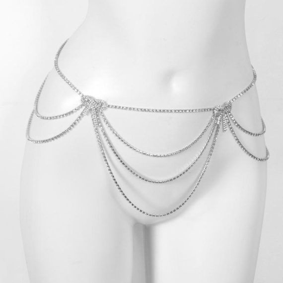 Jewellery | Womens  Silver Diamante Butterfly Chain Bralette Accessories Jewellery