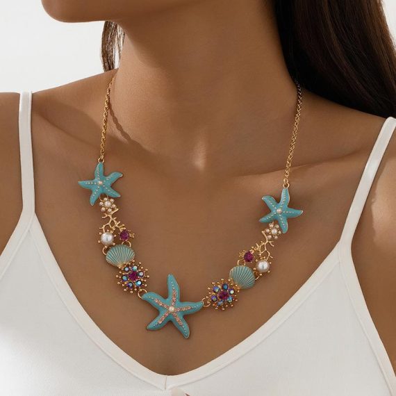 Jewellery | Womens  Silver Starfish Charm Necklace Accessories Jewellery