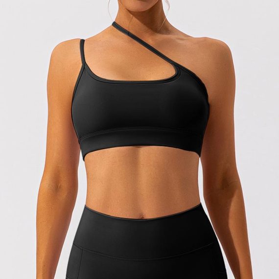 Lingerie | Womens  Black Sculpt Strappy Dip Sports Bra Activewear Activewear