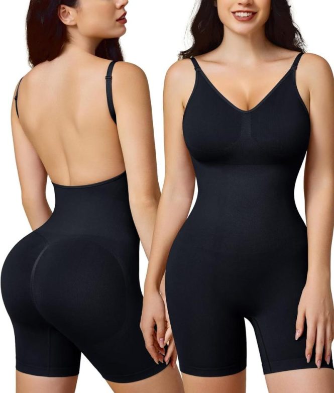 Loungewear | Womens  Plus Black Shapewear Unitard Clothing Black