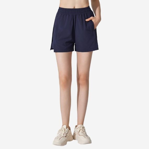 Shorts | Womens  Plt Sport Navy Shell Badge Runner Shorts Activewear Activewear