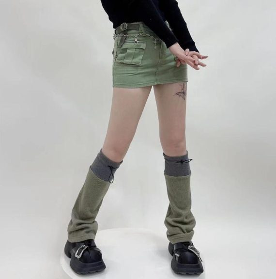 Skirts | Womens  Khaki Washed Twill Cargo Micro Mini Skirt Clothing Khaki