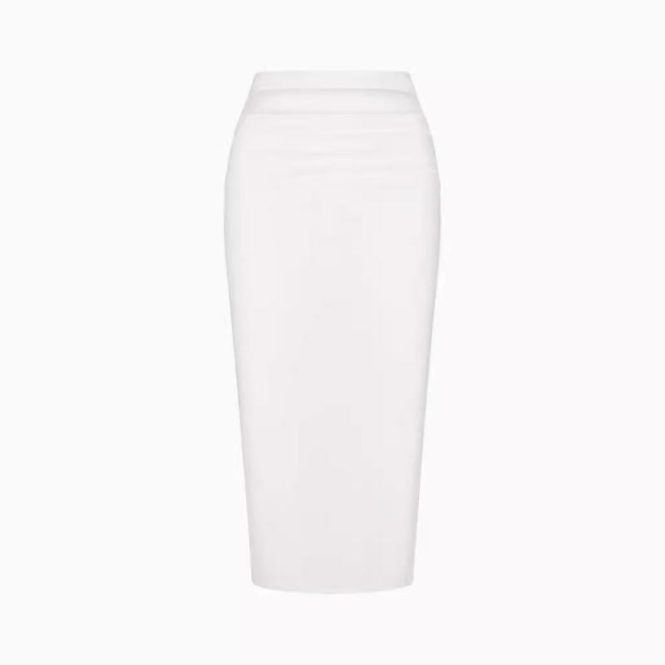 Skirts | Womens  White Soft Knit Waist Tie Midaxi Skirt Clothing Skirts