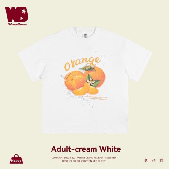 Tops | Womens  White Capri Orange Graphic Oversized T Shirt Clothing Tops