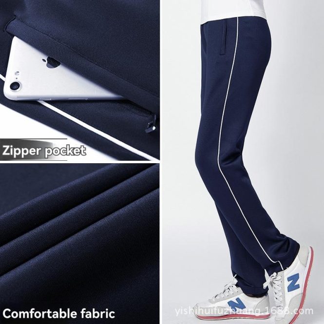 Tracksuits | Womens  Navy Tricot Oversized Contrast Piping Straight Leg Joggers Clothing Navy