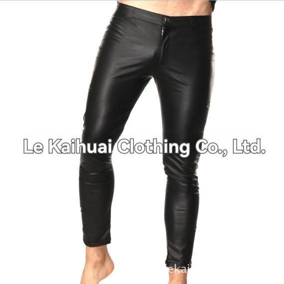 Trousers | Womens  Black Button Up Faux Leather Skinny Trousers Clothing Black