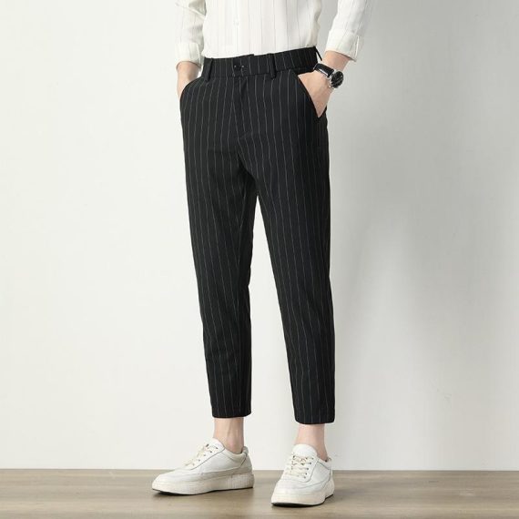 Trousers | Womens  Chocolate Pinstripe Woven Tailored Wide Leg Trousers Clothing Chocolate