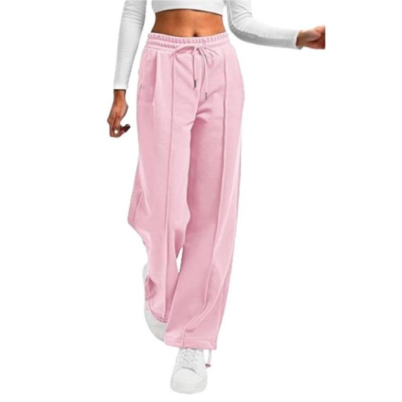 Trousers | Womens  Plus Light Pink Oversized Wide Leg Seam Detail Joggers Clothing Co-Ords