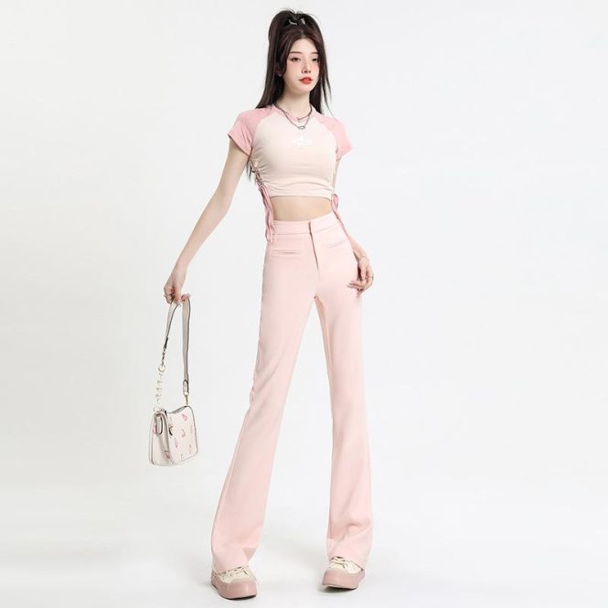 Trousers | Womens  Premium Cream Textured Tailored Seam Straight Leg Trousers Clothing Cream