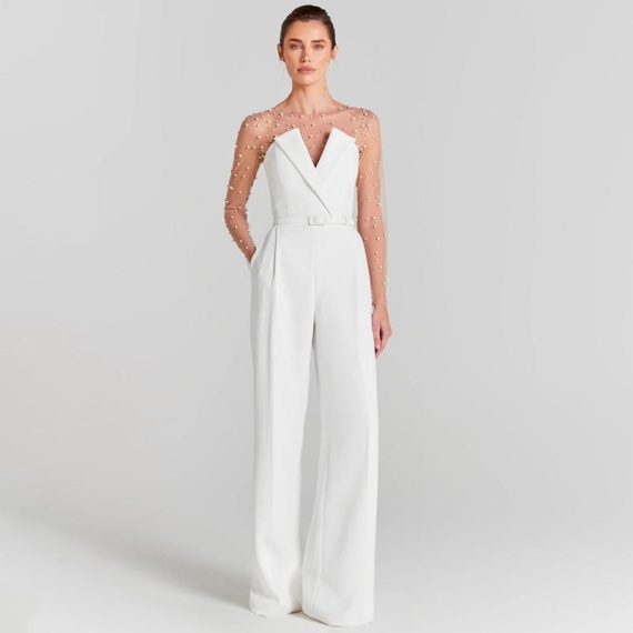 Trousers | Womens  White Woven High Waisted Tailored Wide Leg Trousers Clothing Trousers