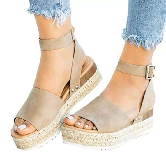 Wedges | Womens  Niella White Espadrille Flatform Sandals Flats Flats