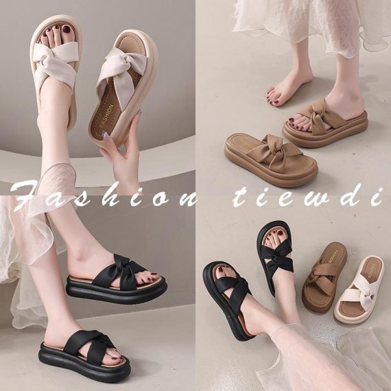 Wide Fit Shoes | Womens  Cream Wide Fit Real Leather Round Toe Thick Woven Strap Flat Sandals Flats Cream