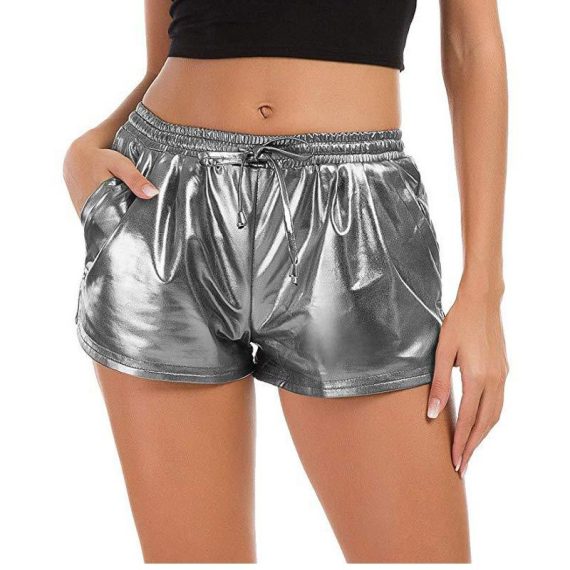 Shorts | Womens  Bronze Metallic Faux Leather Paper Bag Shorts Clothing Bronze