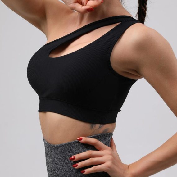 Activewear | Womens  Rust Acid Wash Seamless Rib Strap Detail Sports Bra Activewear Activewear