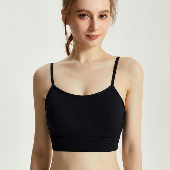 Activewear | Womens  Plt Sport Black Sculpt Square Neck Strappy Back Contrast Binding Crop Top Activewear Activewear